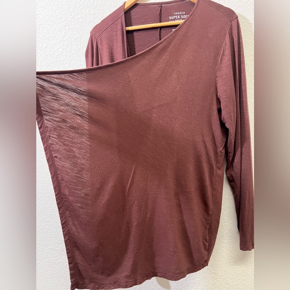 Torrid Super Soft Knits Brown Open Cardigan Size 2 - Picture 3 of 5